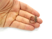 Copper Ring Settings inlay Ring Blank Mosaic Ring Bezel Base Cabochon Mountings ( 3 mm blank) Antique Copper Plated Brass G13512