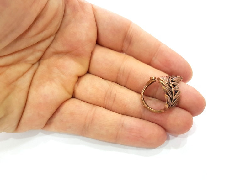 Copper Ring Settings inlay Ring Blank Mosaic Ring Bezel Base Cabochon Mountings ( 3 mm blank) Antique Copper Plated Brass G13512