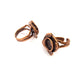 Copper Ring Settings inlay Ring Blank Mosaic Ring Bezel Base Cabochon Mountings ( 10 mm blank) Antique Copper Plated Brass G13515