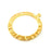 2 Circle Charm Gold Plated Charm Gold Plated Metal (34mm)  G12204