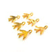 6 Swallow Charm Gold Plated Charm Gold Plated Metal (15x14mm)  G12213
