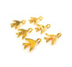 6 Swallow Charm Gold Plated Charm Gold Plated Metal (15x14mm)  G12213