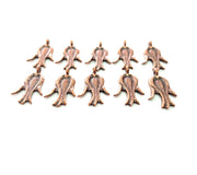 10 Flower Charm Antique Copper Charm Antique Copper Plated Metal (23x11mm) G12219