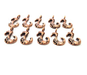10 Seahorse Charm Antique Copper Charm Antique Copper Plated Metal (18x9mm) G12228