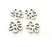 4 Flower Charm Silver Charms Antique Silver Plated Metal (20mm) G14610