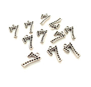 10 Silver Charms Antique Silver Plated Metal (17x10mm) G13543