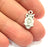 10 Owl Charm Silver Charms Antique Silver Plated Metal (17x9mm) G13547