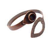 Copper Bracelet Blanks Bangle Blanks Cuff Blanks Adjustable Bracelet Blank Antique Copper Plated Brass ( 10mm Blanks ) G13560