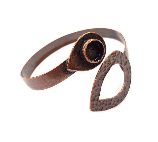 Copper Bracelet Blanks Bangle Blanks Cuff Blanks Adjustable Bracelet Blank Antique Copper Plated Brass ( 10mm Blanks ) G13560