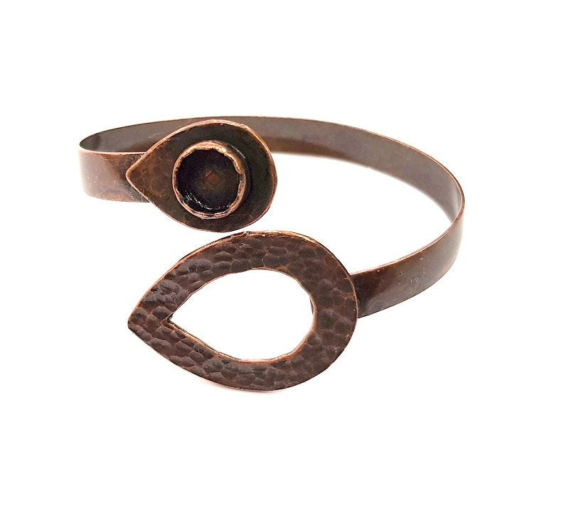 Copper Bracelet Blanks Bangle Blanks Cuff Blanks Adjustable Bracelet Blank Antique Copper Plated Brass ( 10mm Blanks ) G13560