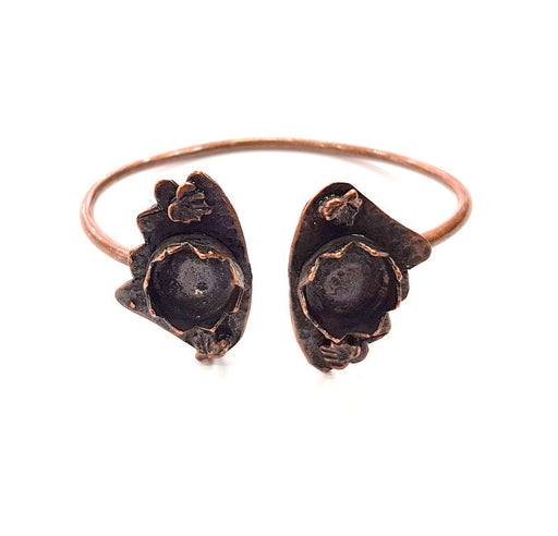 Copper Bracelet Blanks Bangle Blanks Cuff Blanks Adjustable Bracelet Blank Antique Copper Plated Brass ( 10mm Blanks ) G13564