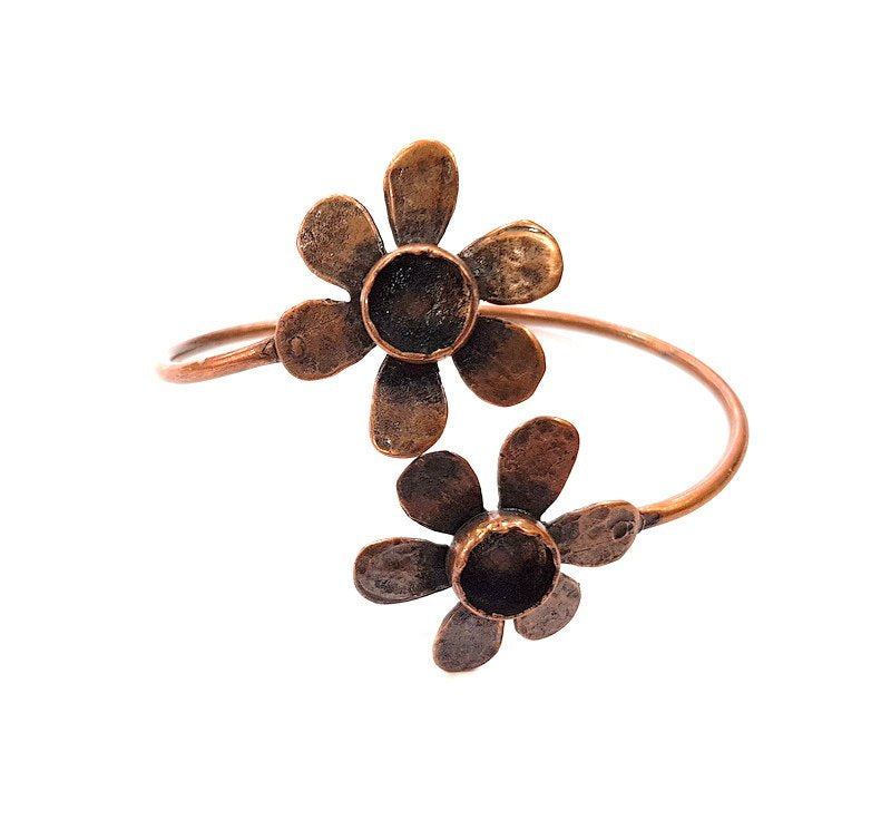 Copper Bracelet Blanks Bangle Blanks Cuff Blanks Adjustable Bracelet Blank Antique Copper Plated Brass ( 10mm Blanks ) G13565