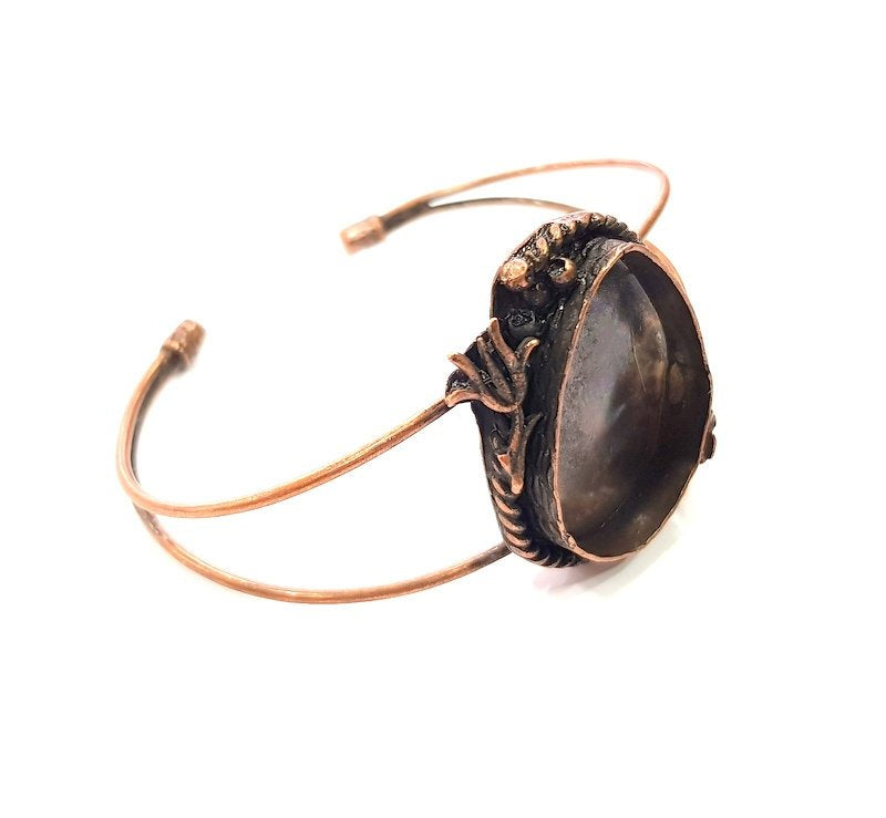 Copper Bracelet Blanks Bangle Blanks Cuff Blanks Adjustable Bracelet Blank Antique Copper Plated Brass ( 30x22mm Blanks ) G13567