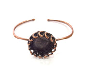 Copper Bracelet Blanks Bangle Blanks Cuff Blanks Adjustable Bracelet Blank Antique Copper Plated Brass ( 20mm Blanks ) G13568