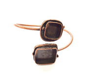 Copper Bracelet Blanks Bangle Blanks Cuff Blanks Adjustable Bracelet Blank Antique Copper Plated Brass ( 20mm and  14mm Blanks ) G13569