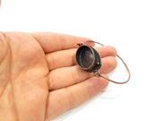 Copper Bracelet Blanks Bangle Blanks Cuff Blanks Adjustable Bracelet Blank Antique Copper Plated Brass ( 25x18mm Blanks ) G13572
