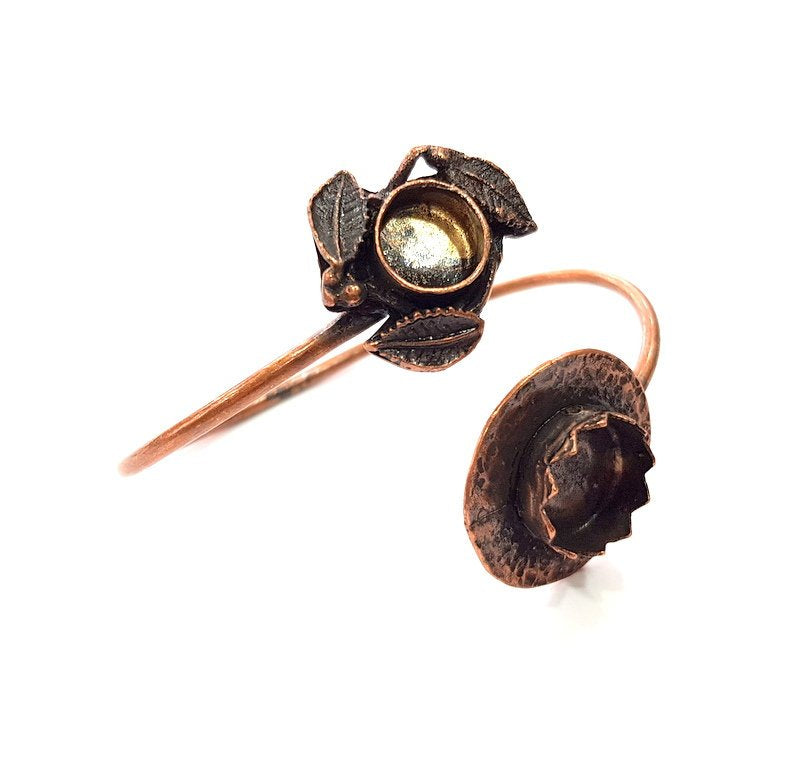 Copper Bracelet Blanks Bangle Blanks Cuff Blanks Adjustable Bracelet Blank Antique Copper Plated Brass (15mm and  10mm Blanks ) G13575