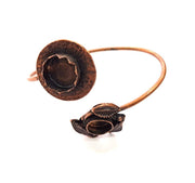 Copper Bracelet Blanks Bangle Blanks Cuff Blanks Adjustable Bracelet Blank Antique Copper Plated Brass (15mm and  10mm Blanks ) G13575