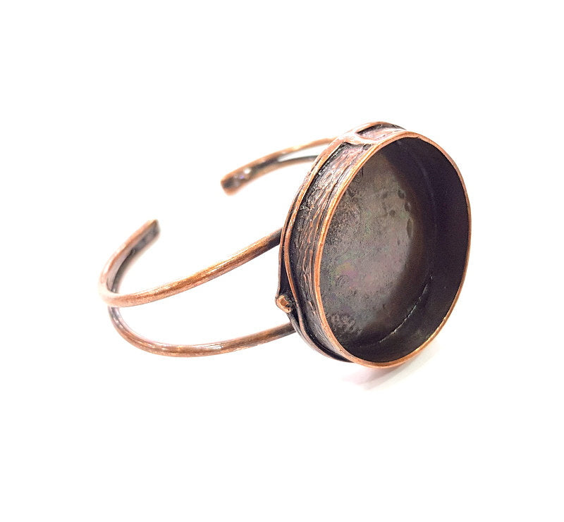 Copper Bracelet Blanks Bangle Blanks Cuff Blanks Adjustable Bracelet Blank Antique Copper Plated Brass ( 34 mm Blanks ) G13576