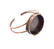 Copper Bracelet Blanks Bangle Blanks Cuff Blanks Adjustable Bracelet Blank Antique Copper Plated Brass ( 34 mm Blanks ) G13576