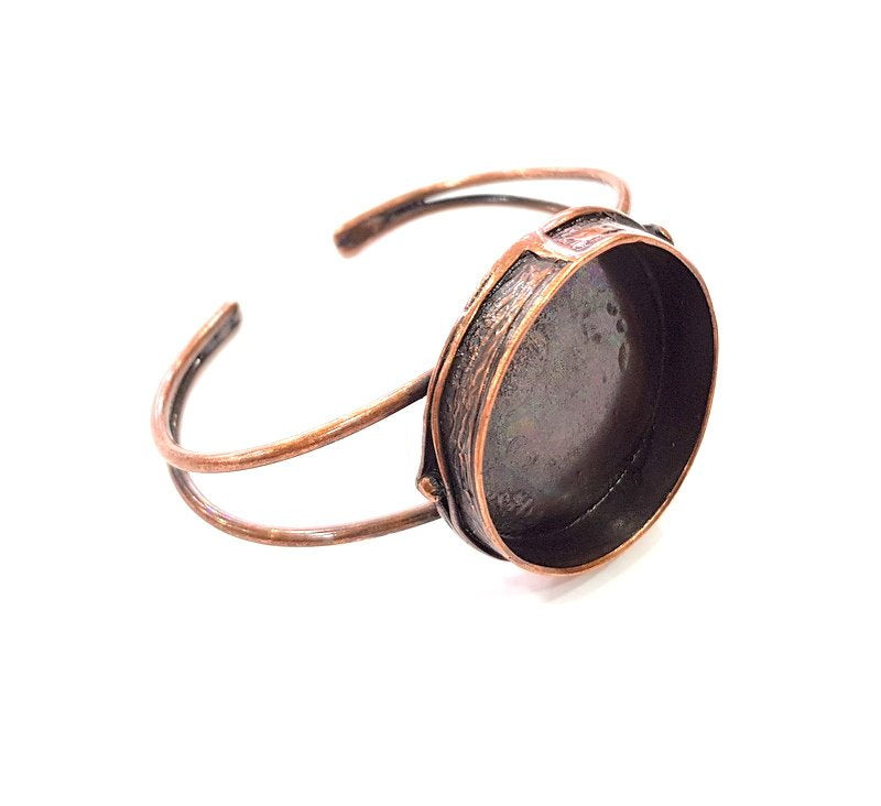 Copper Bracelet Blanks Bangle Blanks Cuff Blanks Adjustable Bracelet Blank Antique Copper Plated Brass ( 34 mm Blanks ) G13576