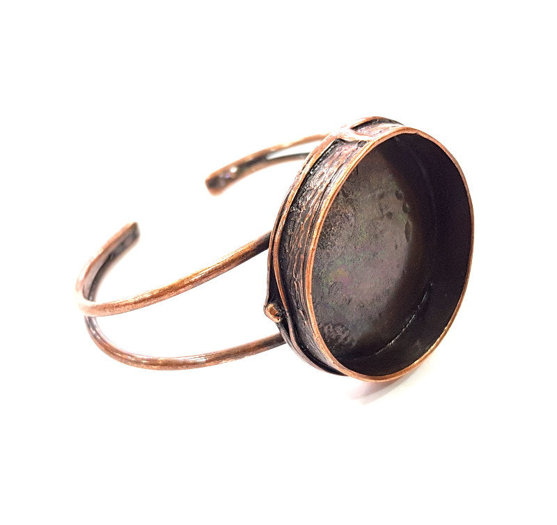 Copper Bracelet Blanks Bangle Blanks Cuff Blanks Adjustable Bracelet Blank Antique Copper Plated Brass ( 34 mm Blanks ) G13576