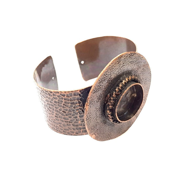 Copper Bracelet Blanks Bangle Blanks Cuff Blanks Adjustable Bracelet Blank Antique Copper Plated Brass ( 19 mm Blanks ) G13578