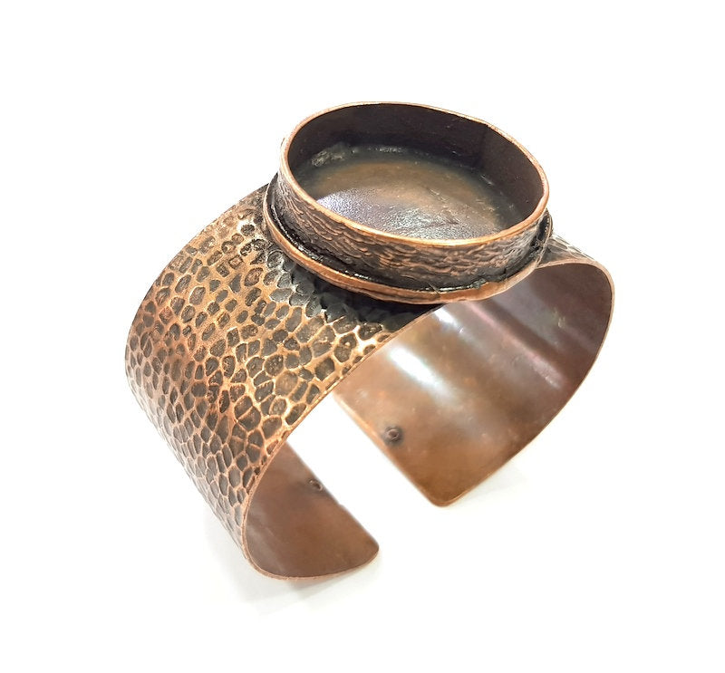Copper Bracelet Blanks Bangle Blanks Cuff Blanks Adjustable Bracelet Blank Antique Copper Plated Brass ( 30 mm Blanks ) G13579