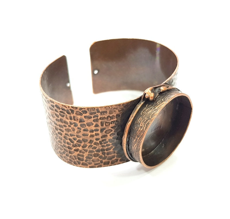Copper Bracelet Blanks Bangle Blanks Cuff Blanks Adjustable Bracelet Blank Antique Copper Plated Brass ( 30 mm Blanks ) G13579