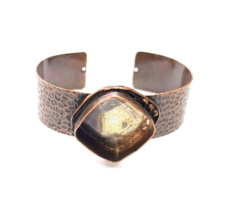 Copper Bracelet Blanks Bangle Blanks Cuff Blanks Adjustable Bracelet Blank Antique Copper Plated Brass ( 22 mm Blanks ) G13580