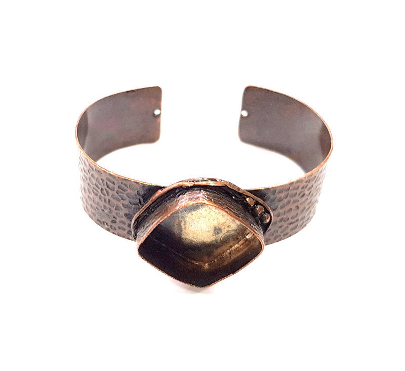 Copper Bracelet Blanks Bangle Blanks Cuff Blanks Adjustable Bracelet Blank Antique Copper Plated Brass ( 22 mm Blanks ) G13580