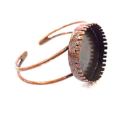Copper Bracelet Blanks Bangle Blanks Cuff Blanks Adjustable Bracelet Blank Antique Copper Plated Brass ( 35 mm Blanks ) G13581