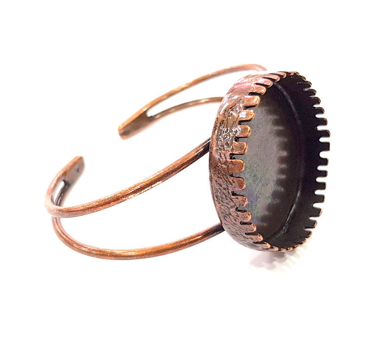 Copper Bracelet Blanks Bangle Blanks Cuff Blanks Adjustable Bracelet Blank Antique Copper Plated Brass ( 35 mm Blanks ) G13581