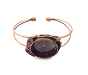 Copper Bracelet Blanks Bangle Blanks Cuff Blanks Adjustable Bracelet Blank Antique Copper Plated Brass ( 25 mm Blanks ) G13581