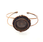 Copper Bracelet Blanks Bangle Blanks Cuff Blanks Adjustable Bracelet Blank Antique Copper Plated Brass ( 25 mm Blanks ) G13581