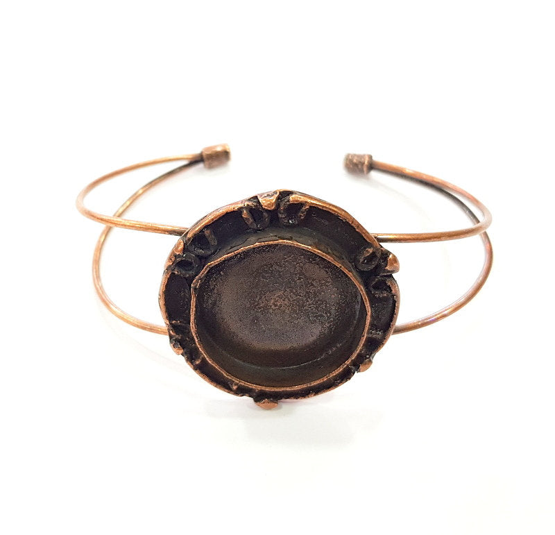 Copper Bracelet Blanks Bangle Blanks Cuff Blanks Adjustable Bracelet Blank Antique Copper Plated Brass ( 25 mm Blanks ) G13581