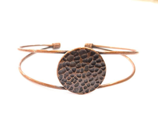 Copper Bracelet Blanks Bangle Blanks Cuff Blanks Adjustable Bracelet Blank Antique Copper Plated Brass ( 21mm Blanks ) G13585