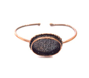 Copper Bracelet Blanks Bangle Blanks Cuff Blanks Adjustable Bracelet Blank Antique Copper Plated Brass ( 25x18mm Blanks ) G13591
