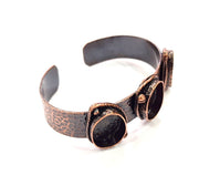 Copper Bracelet Blanks Bangle Blanks Cuff Blanks Adjustable Bracelet Blank Antique Copper Plated Brass ( 18x13mm Blanks ) G13592