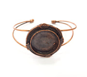 Copper Bracelet Blanks Bangle Blanks Cuff Blanks Adjustable Bracelet Blank Antique Copper Plated Brass ( 25mm Blanks ) G13593