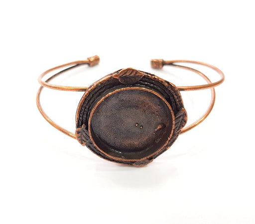 Copper Bracelet Blanks Bangle Blanks Cuff Blanks Adjustable Bracelet Blank Antique Copper Plated Brass ( 25mm Blanks ) G13593