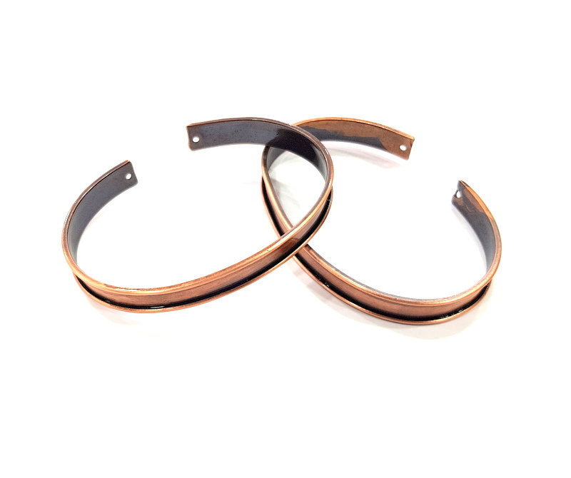 Copper Bracelet Blanks Bangle Blanks Cuff Blanks Adjustable Bracelet Blank Antique Copper Plated Brass ( 10mm ) G13601