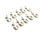 10 Seahorse Charm Silver Charms Antique Silver Plated Metal (17x6mm) G12310