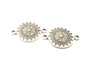 4 Silver Charms Antique Silver Plated Metal (30x20mm) G12317