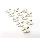 10 Butterfly Charm Silver Charms Antique Silver Plated Metal (13x12mm) G12321