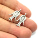 10 Tulip Charm Silver Charms Antique Silver Plated Metal (23x12mm) G12322