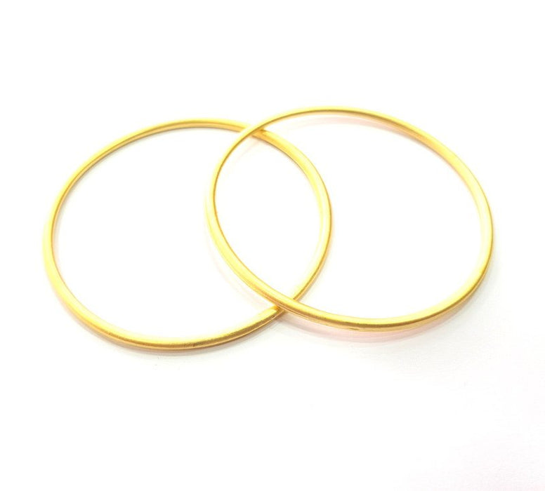 Large Circle Connector Charm Gold Plated Metal Charms  (68mm)  G12327