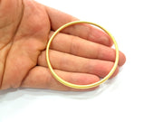 Large Circle Connector Charm Gold Plated Metal Charms  (68mm)  G12327