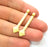 4 Gold Charm Gold Spike Charm Gold Plated Metal (40x8mm)  G12328