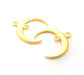2 Crescent Charm Gold Moon Charm Gold Plated Charms  (28mm)  G12329